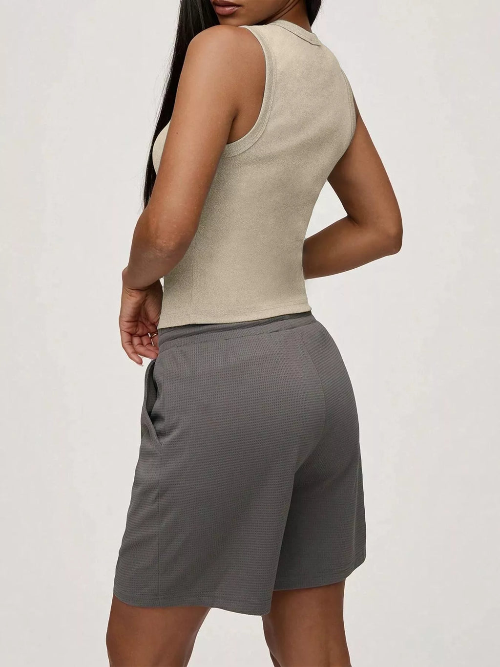 Ribbed Button-front Sleeveless Tank (20)