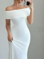 Off-shoulder Bodycon Maxi Dress
