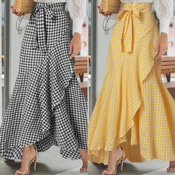 Plaid Mermaid Ruffled Skirt photo 5