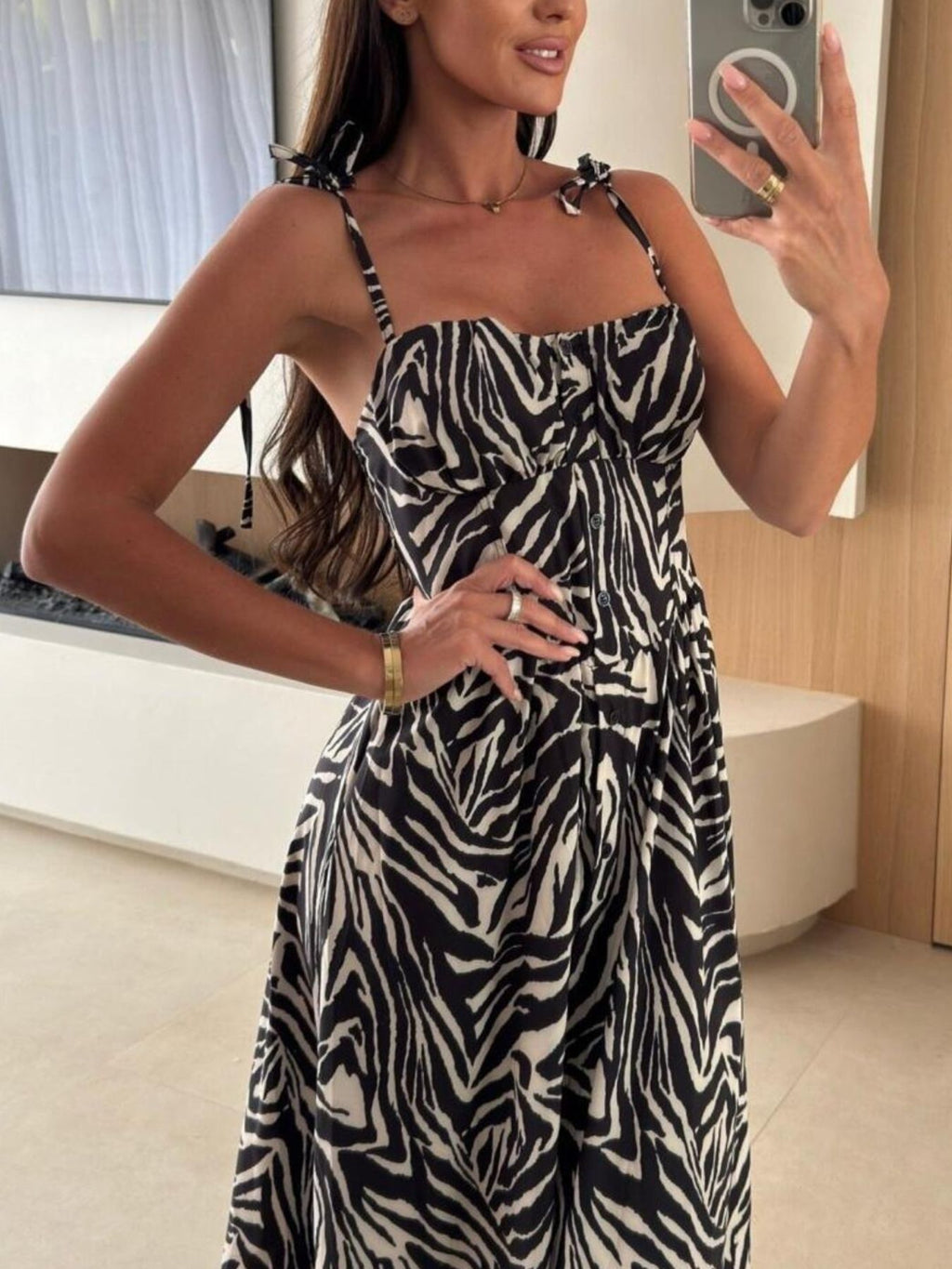 Striped Tie-shoulder Midi Dress (12)