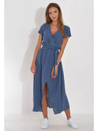 Surplice Short Sleeve Midi Dress (21)