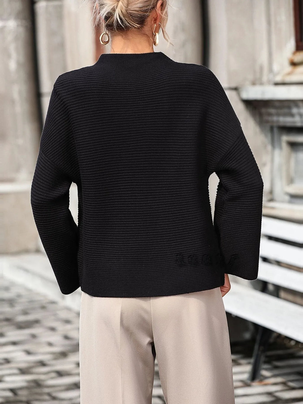 Mock Neck Drop Shoulder Knit Top (14)