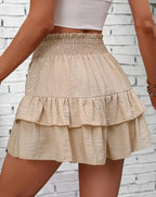 Ruffle Layered High Waist Casual Skort (15)