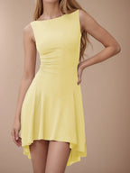 High-low Round Neck Sleeveless Mini Dress (17)