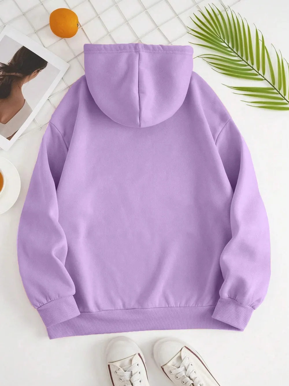 Drawstring Dropped Shoulder Hoodie (15)