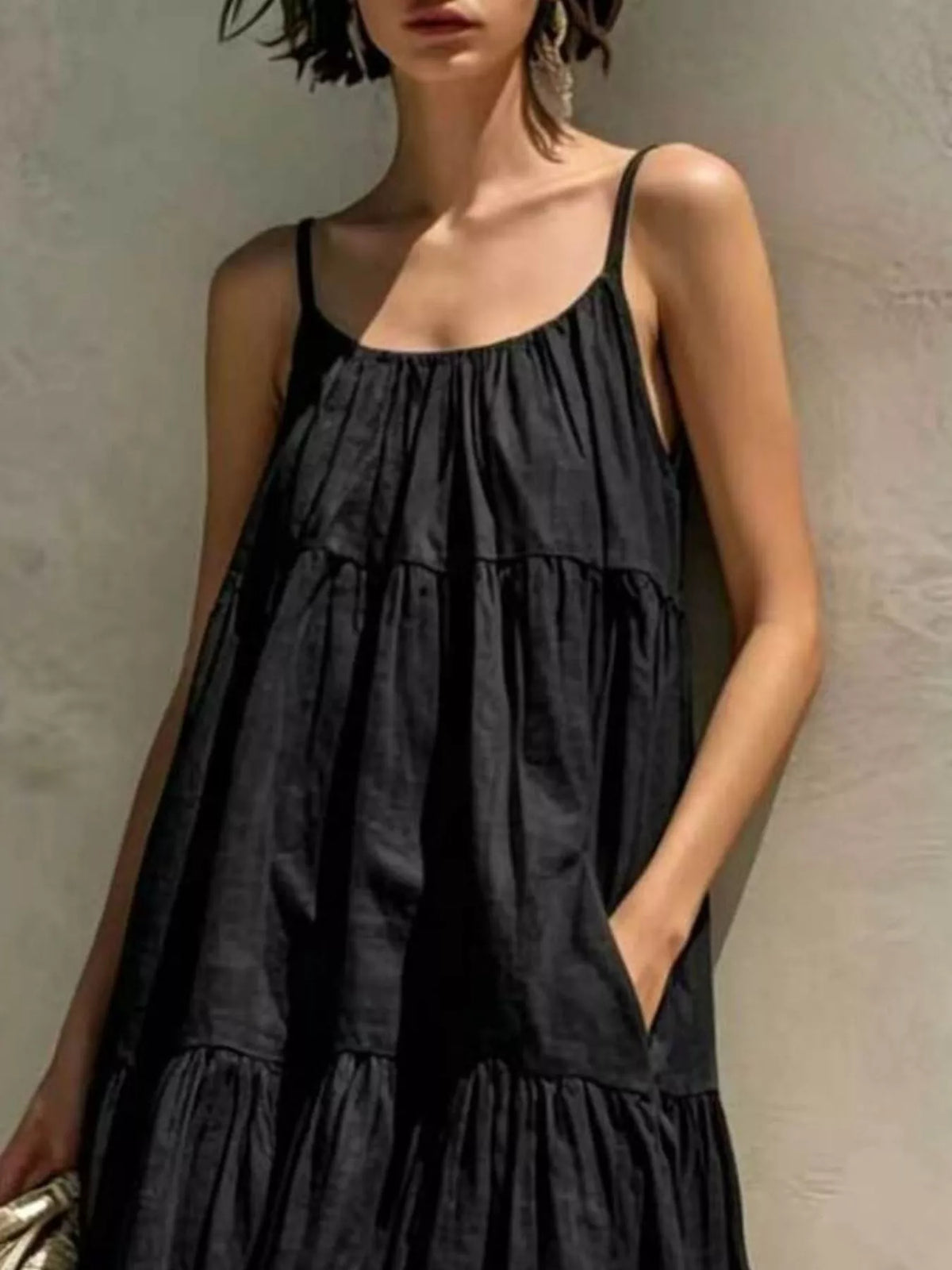 Tiered Scoop Neck Maxi Dress (11)
