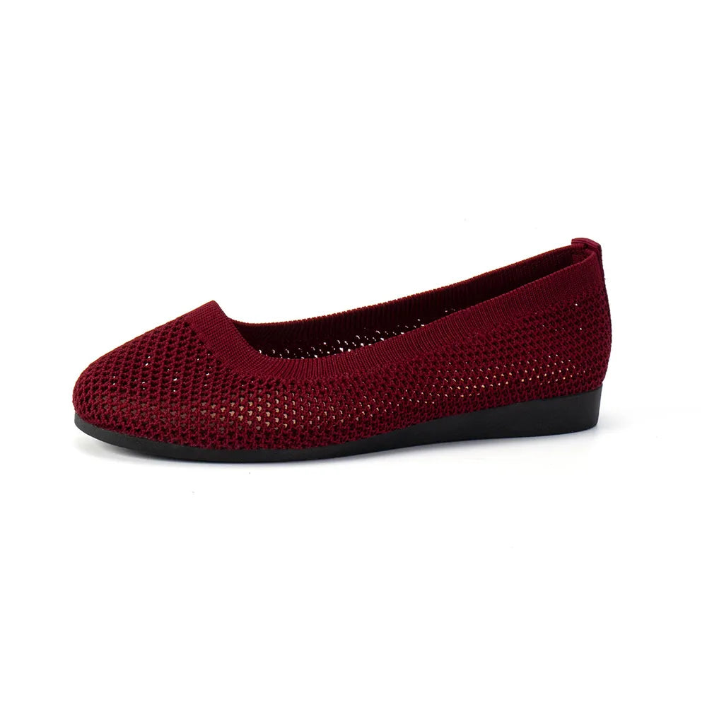 Solid Color Mesh Flat Slip-ons (13)