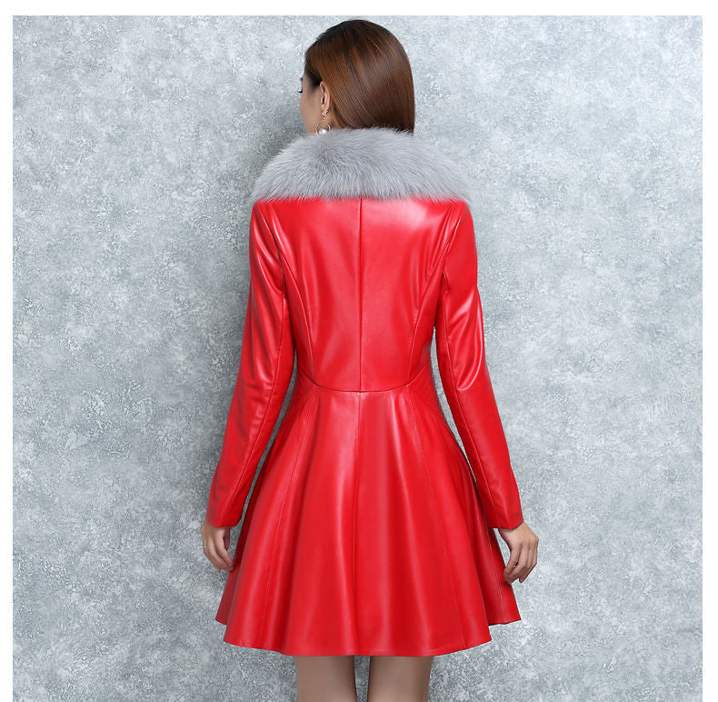Faux Fox Fur Collar Coat photo 3