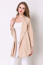 Full Size Open Front Longline Trench Coat (4)