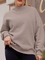 Oversized Mock Neck Long Sleeve Sweatshirt (23)