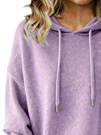 Drawstring Long Sleeve Hooded Sweater (26)