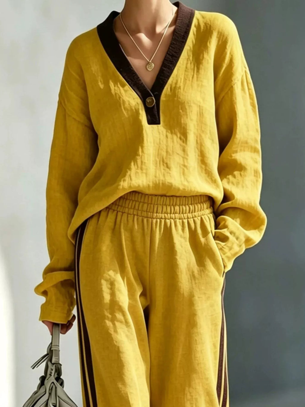 Long Sleeve Top Side-striped Joggers Set (8)