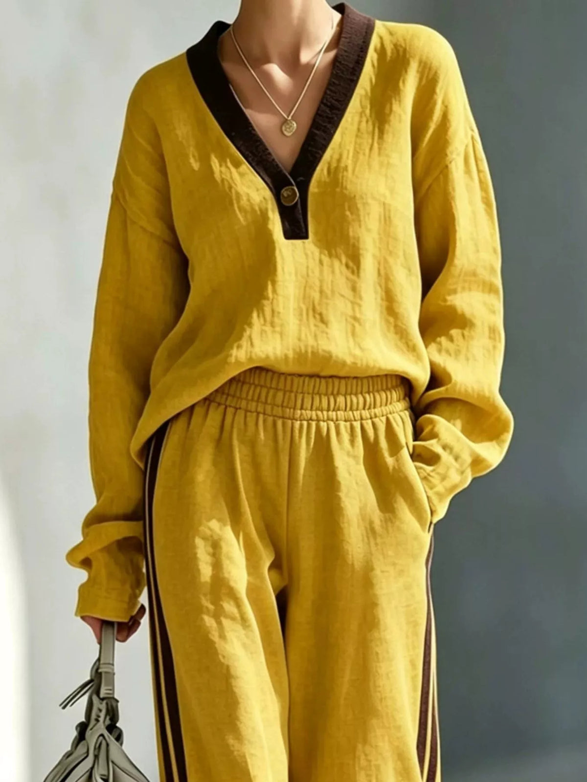 Long Sleeve Top Side-striped Joggers Set (8)