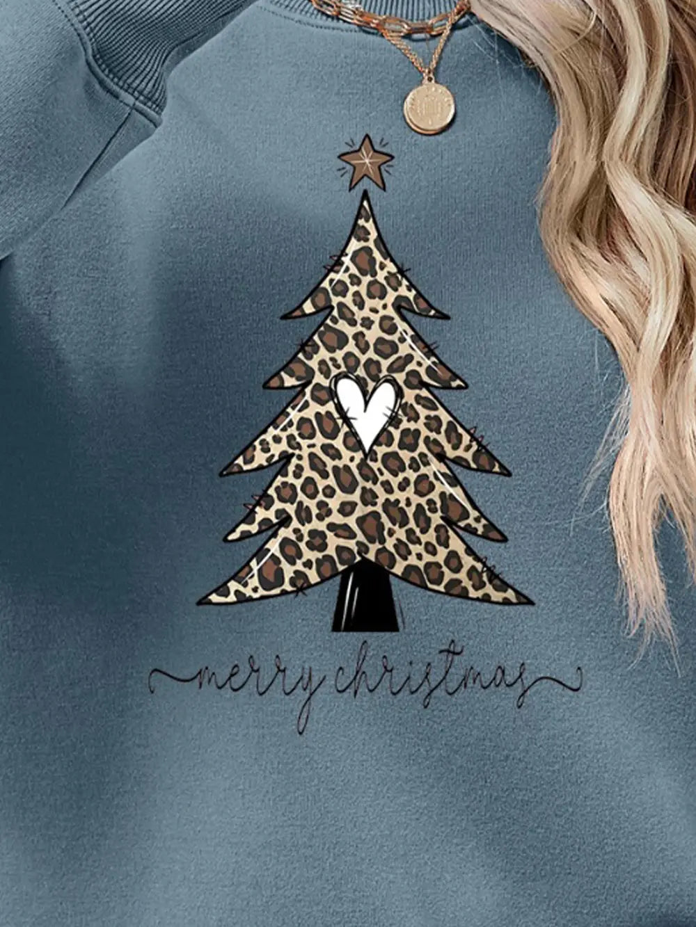 Christmas Tree Graphic Long Sleeve Sweatshirt (8)