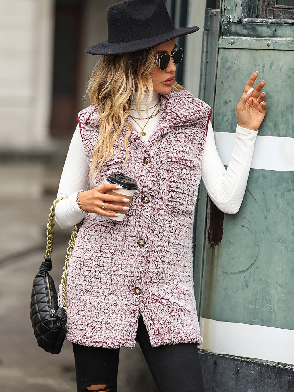 Full Size Button Down Collared Neck Vest (4)