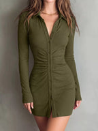 Button-down Bodycon Mini Dress (7)