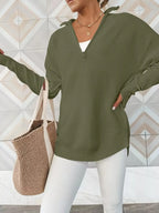 Half Zip Long Sleeve Knit Top (19)