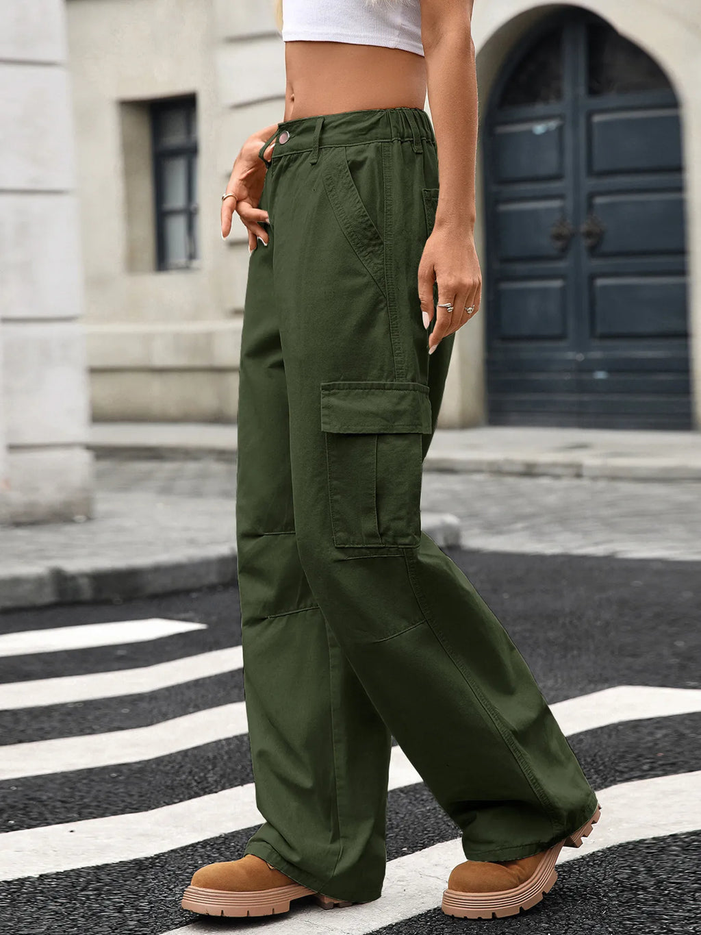 Wide Leg Cargo Jeans (12)
