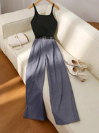 Sleeveless Top Wide-leg Pants Set (10)