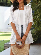 Openwork Open Front Cardigan (2)