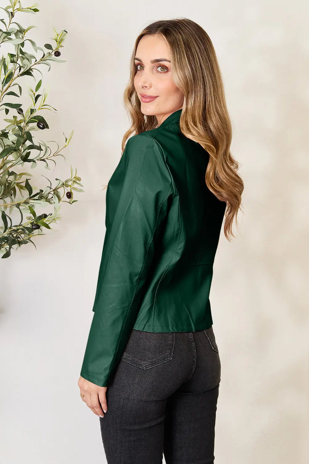 Mock Neck Zip Up Jacket (6)
