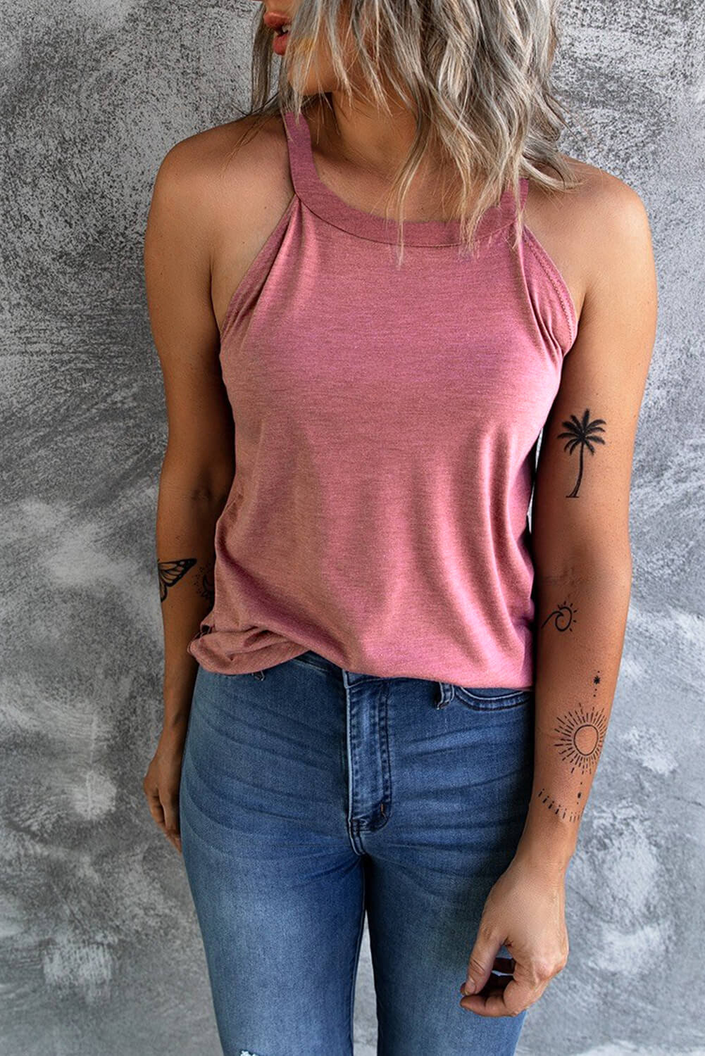 Curved Hem Grecian Tank Top (15)