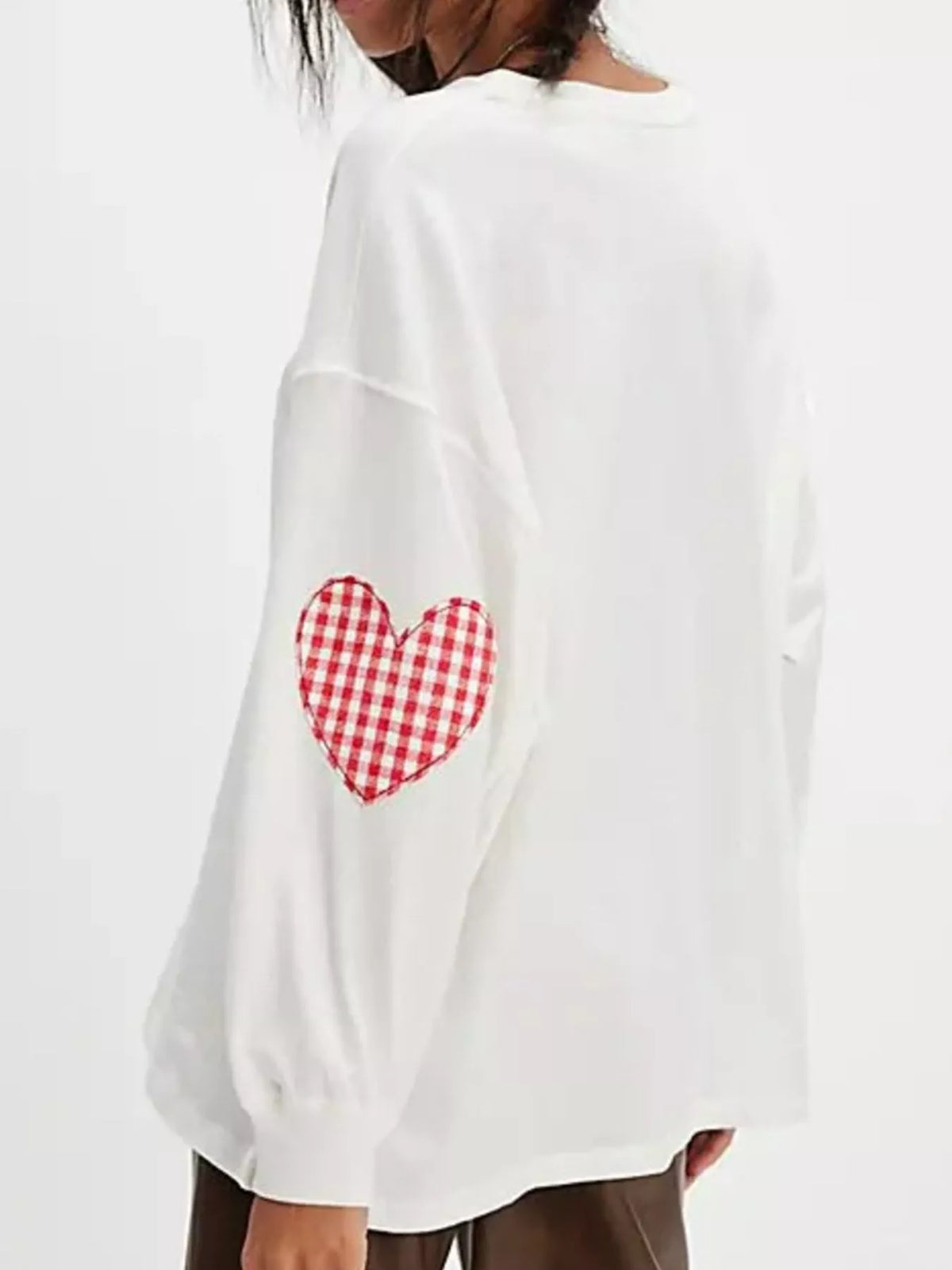 Heart Patch Long Sleeve Sweatshirt (12)