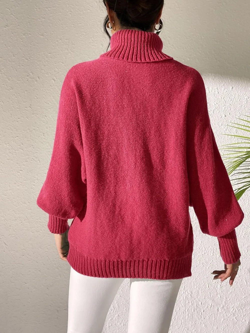 Turtleneck Long Sleeve Sweater (4)