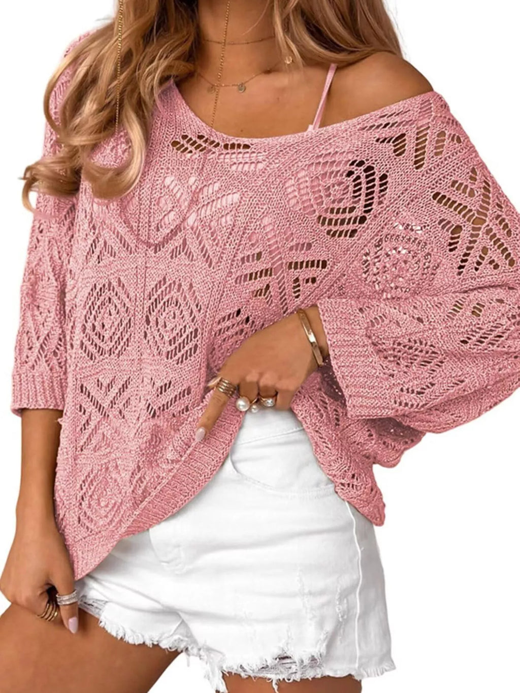 Loose Fit Crochet Knit Cover-up (9)