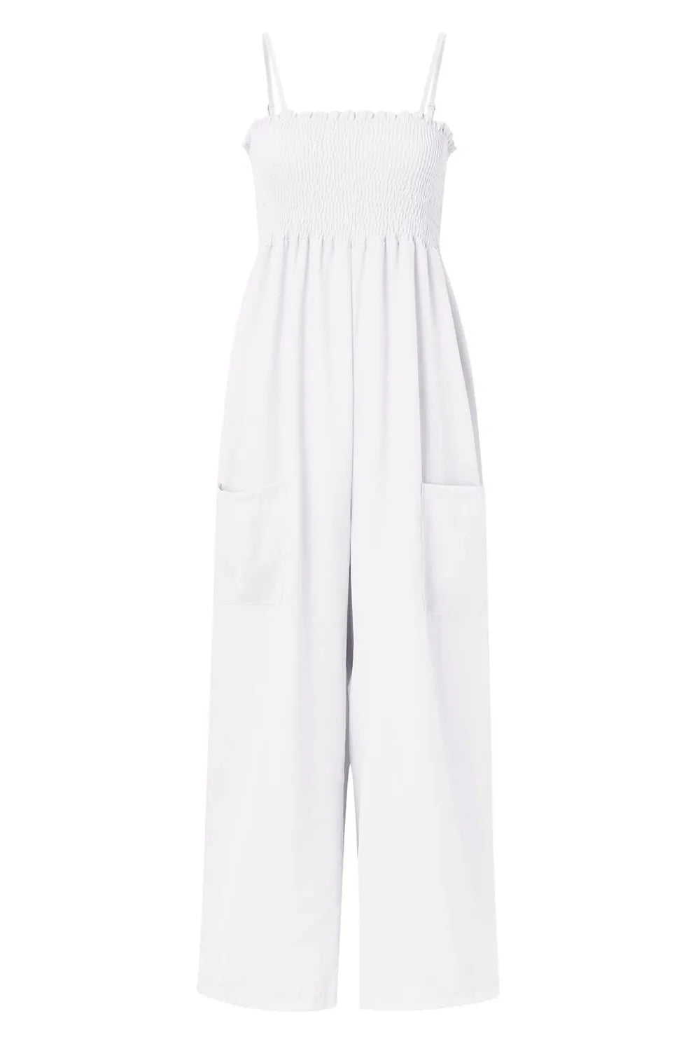 Smocked Spaghetti Strap Wide Leg Jumpsuit (5)