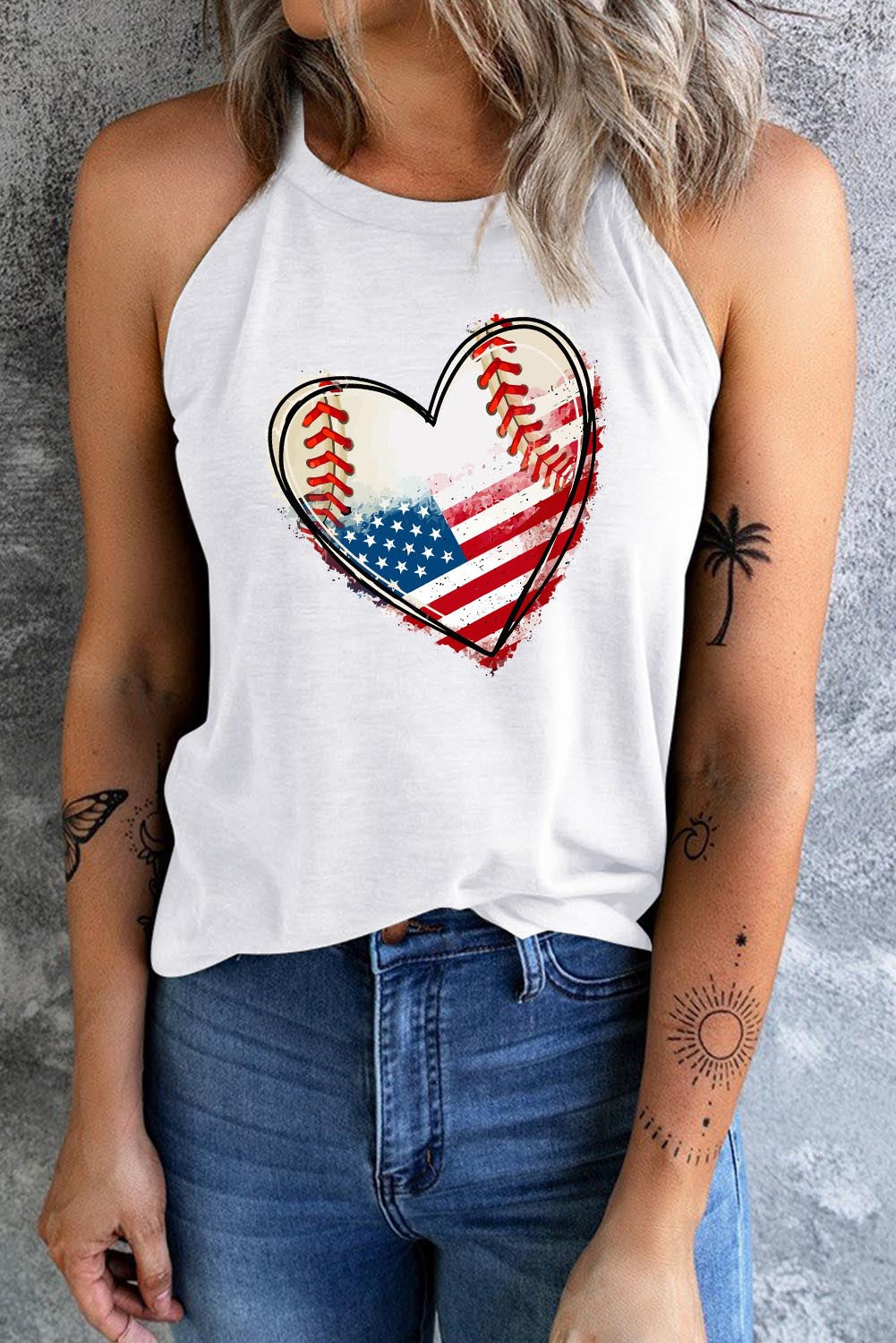 US Flag Heart Graphic Tank (5)