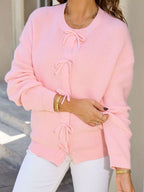 Ribbed Knit Bow-tie Cardigan (4)