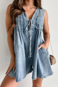 Tied Romper Pockets