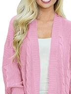 Chunky Knit Open Front Cardigan (19)