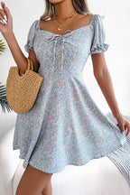 Ditsy Floral Drawstring A-line Dress (3)