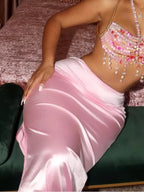 Satin Split Maxi Skirt (4)