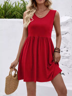 V-neck Sleeveless Mini Dress (8)
