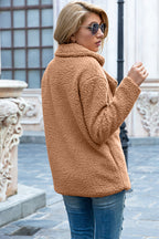 Full Size Lapel Collar Sherpa Coat (34)