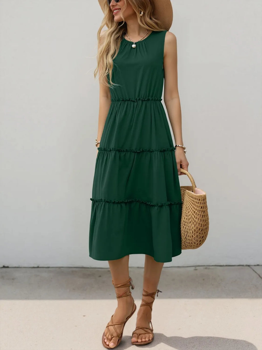 Frill Tiered Midi Dress (3)