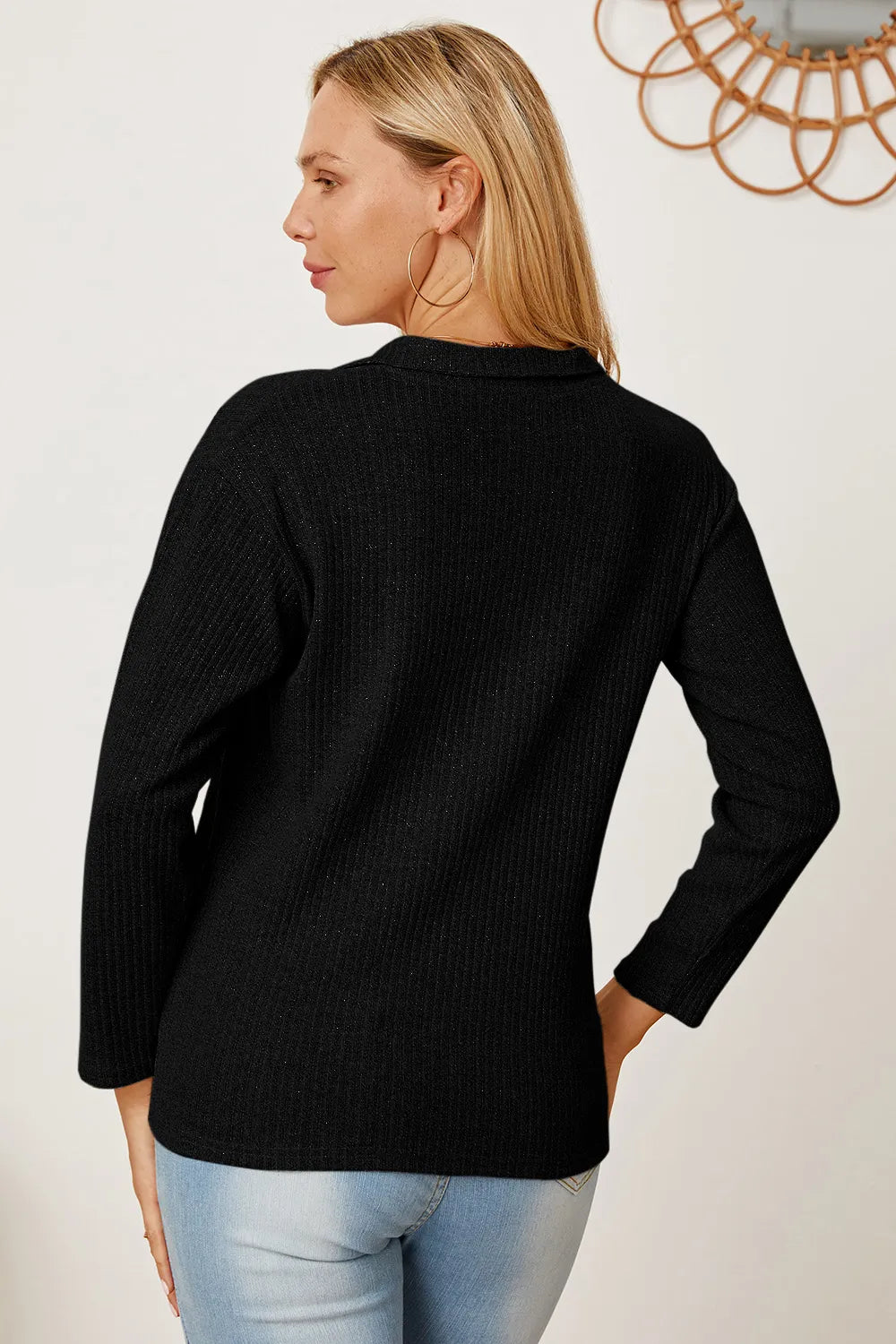 Collared Neck Dropped Shoulder T-shirt (13)