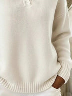 Full Size Button Detail Drop Shoulder Sweater Plus (3)