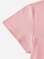 Happy Round Neck Short Sleeve T-shirt (6)
