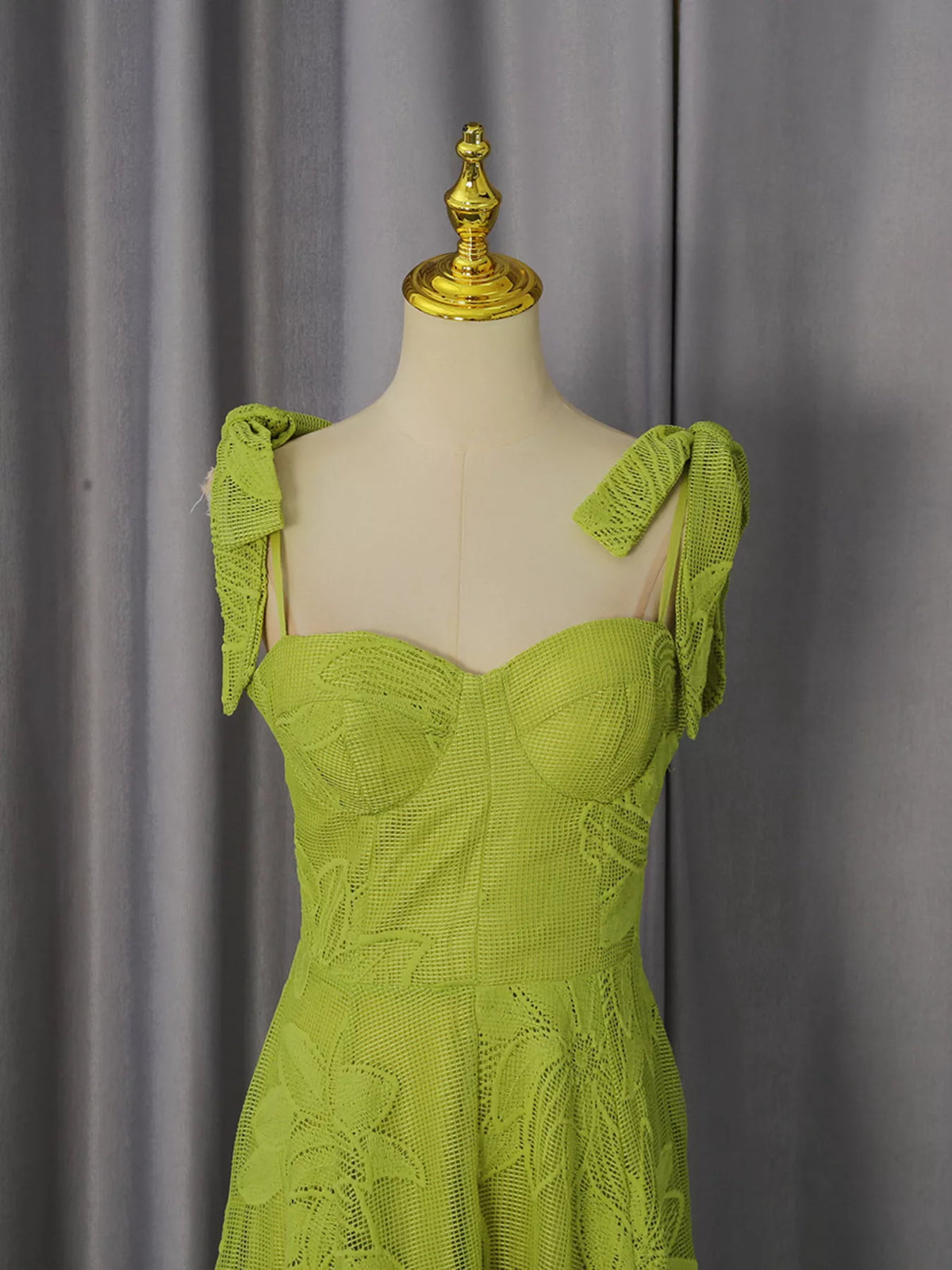Sweetheart Neck Tie-strap Dress (5)