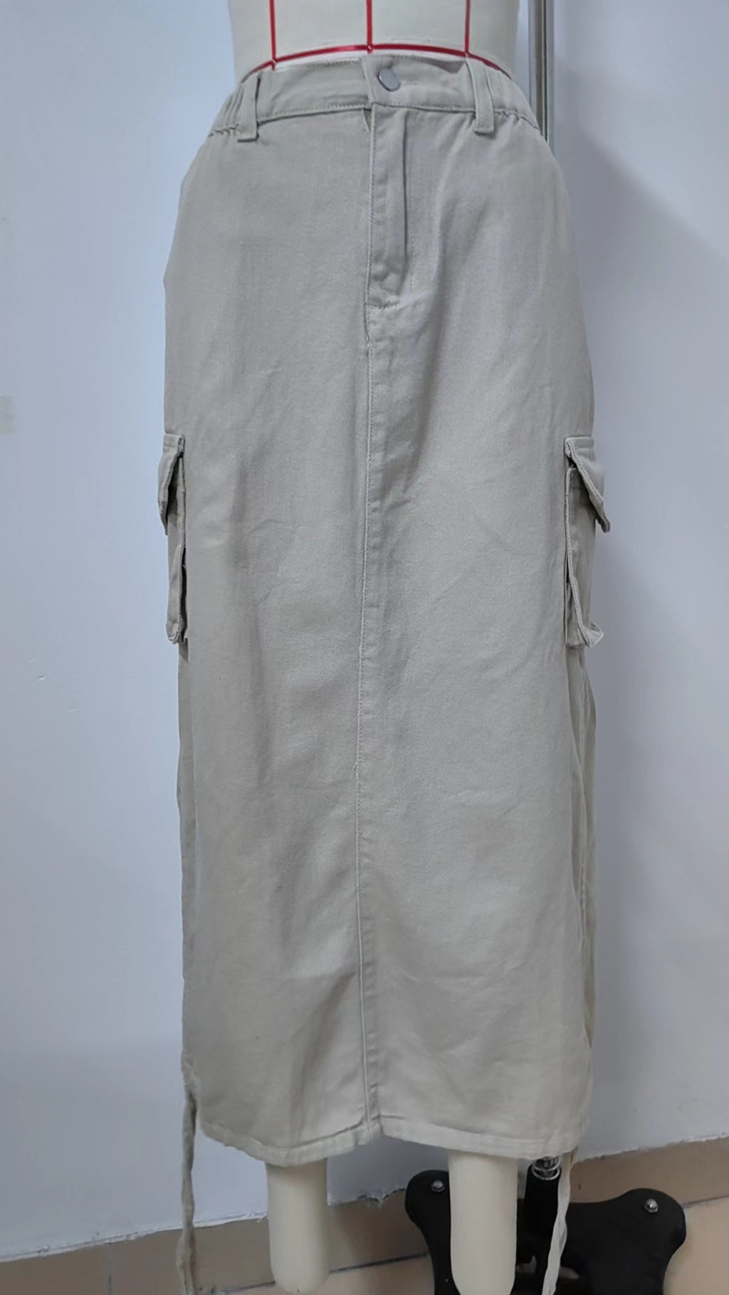 American-style Denim Casual Midi Skirt photo 4