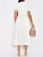 Textured Knit Short Sleeve Dress (6)