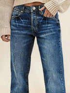 Vintage Wash Straight Leg Jeans (7)