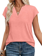 Notched Short Sleeve T-shirt (18)