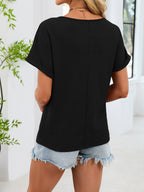 Lace Trim Short Sleeve T-shirt (19)