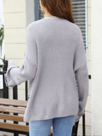 Oversized Knit Button-down Cardigan (11)