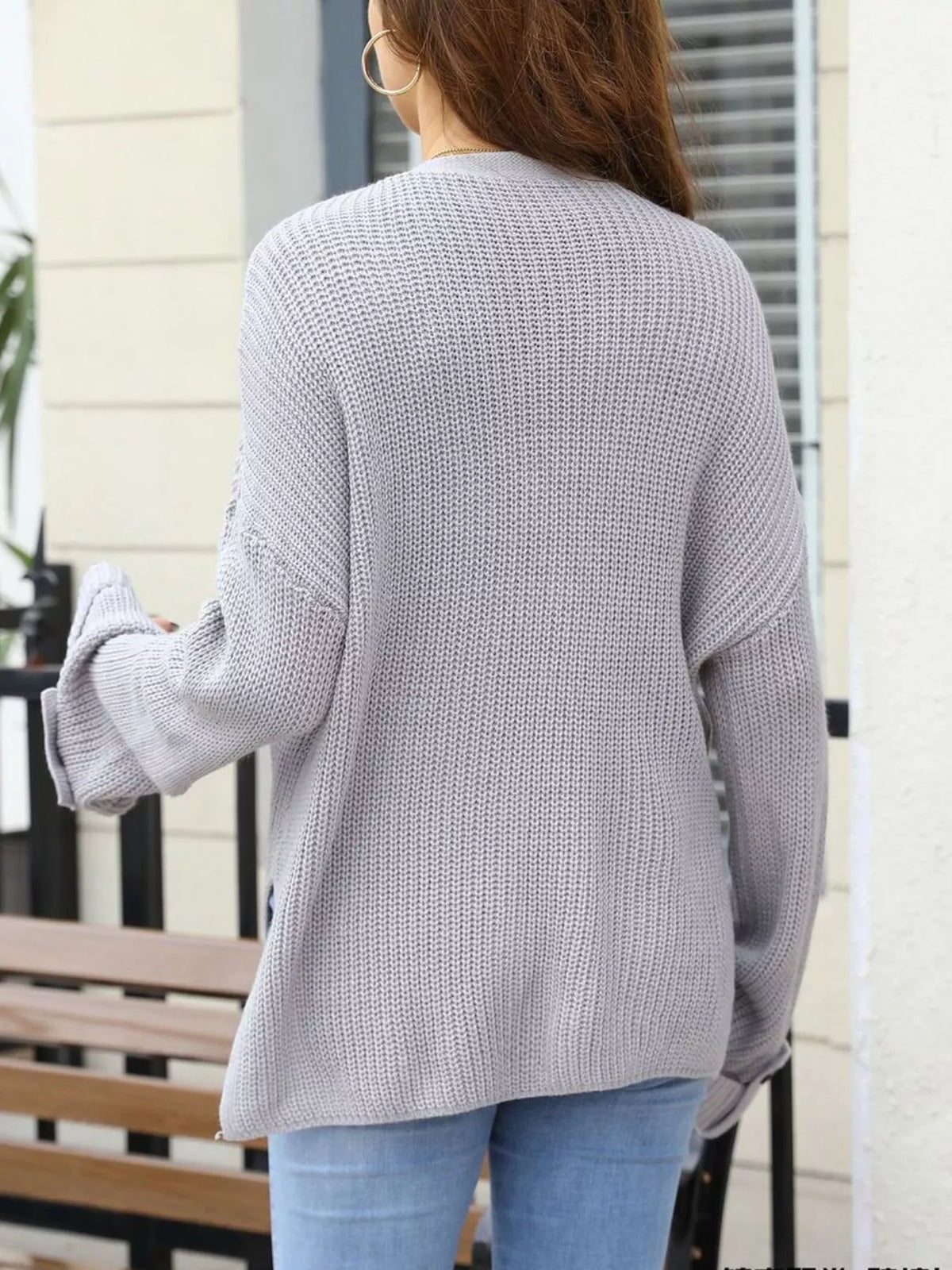 Oversized Knit Button-down Cardigan (11)